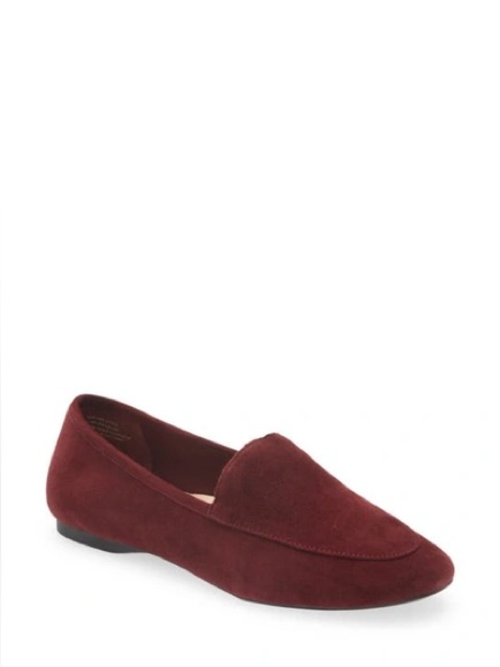 Birdies Vesper Flats Pinot Suede Burgundy Loafers Size 9 Quilted Insole
